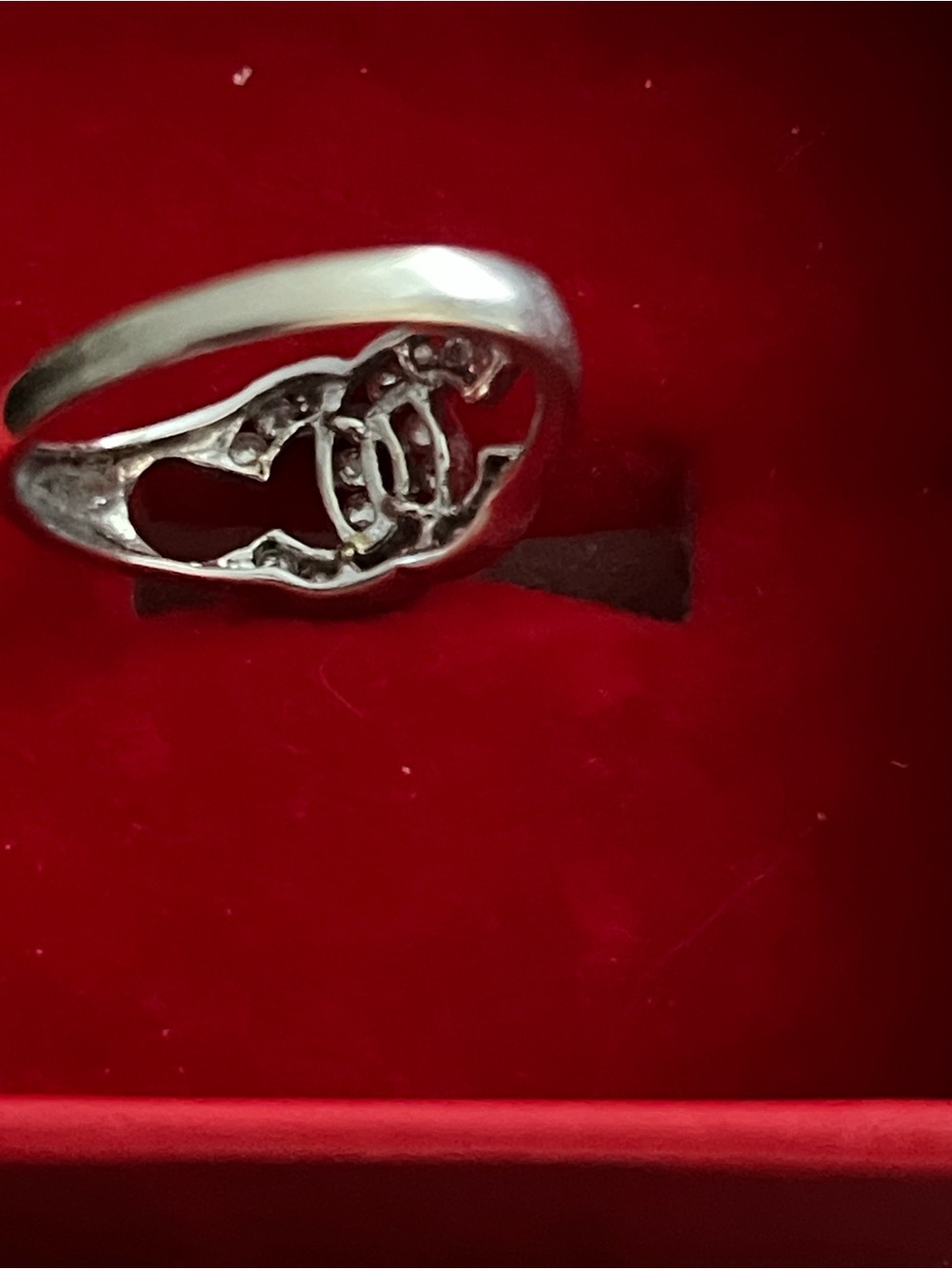Channel white  14 kt gold And Diamond Ring